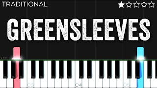 Greensleeves  EASY Piano Tutorial [upl. by Spurgeon]