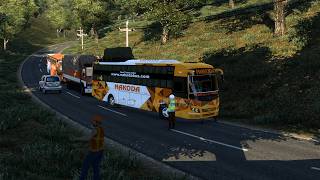 Tata Veera Nakoda AC Sleeper Bus Journey in Ghat and Hill Section  Indian Bus Mod  ets2 [upl. by Nil760]