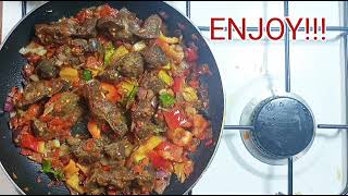 How to cook Peppered Gizzards No more takeout Peppered turkey gizzard [upl. by Kina]