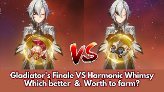 Arlecchino Artifact Comparison Gladiator Finale VS Fragment of Harmonic Whimsy Which is better [upl. by Cutty127]