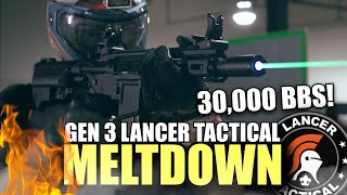 Beginner Airsoft Gun Meltdown Lancer Tactical Gen 3 Torture Test [upl. by Ardnuas]