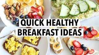 5 QUICK HEALTHY BREAKFASTS FOR WEEKDAYS  less than 5 min easy recipe ideas [upl. by Andy816]