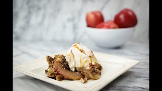 Quick amp Easy JUICI Apple Oatmeal Caramel Cookie Skillet [upl. by Ellenehs]