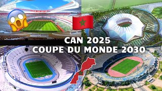 🇲🇦Les stades de la Can 2025Coupe du monde 2030 [upl. by Nylle]