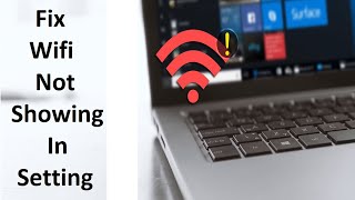 How To Fix WiFi Not Showing in Settings on Windows 10  Solve Internet Connection Problem in laptop [upl. by Adieno]