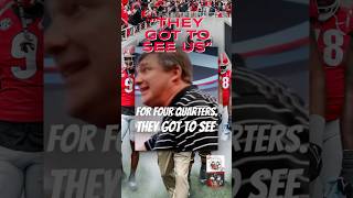 “They got to see us  for four quarters” GoDawgs KirbySmart cfb collegefootball [upl. by Avla]