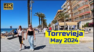 4K Torrevieja Costa Blanca Back on the Promenade and Beach Saturday Morning Walking Tour 🇪🇸 [upl. by Naivaf]