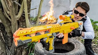 LTT Game Nerf War  SEAL X Warriors Nerf Guns Fight Crime Mr Zero Crazy Bandits Diamond Dragon hill [upl. by Miru244]