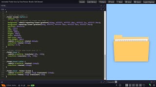 ASMR Programming  Animated FOLDER Icon in HTML amp CSS  No Talking [upl. by Zenger434]