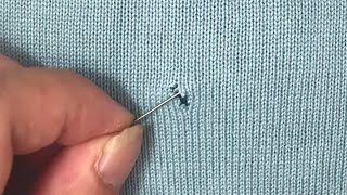 Easiest Way to Repair a Hole in a Knitted Sweater at Home With a Sewing Needle [upl. by Nannah]