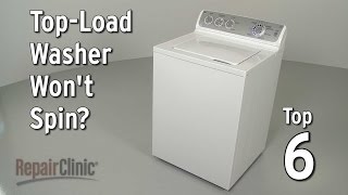 TopLoad Washer Won’t Spin — Washing Machine Troubleshooting [upl. by Gervais]