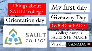 My first day at SAULT COLLEGE 🇨🇦  Orientation day saultcollege canada [upl. by Pedaiah]