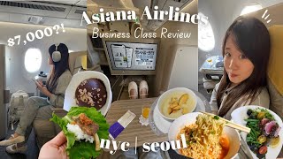 COMPLETE REVIEW of Asiana Airlines BUSINESS CLASS Review new york to seoul Round Trip OZ221 [upl. by Cart]