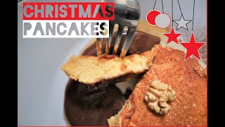 Christmas Pancakes 🎅☃️🎄♥️ Schoko Spekulatius Zimt Walnuss [upl. by Joeann73]