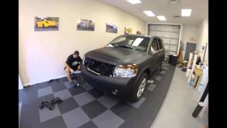 Nissan Armada Matte Black 3M vinyl wrap by Florida Car Wrap for Musceology [upl. by Liz]