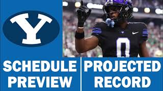 BYU Football 2024 Schedule Preview amp Record Projection [upl. by Aratahc]