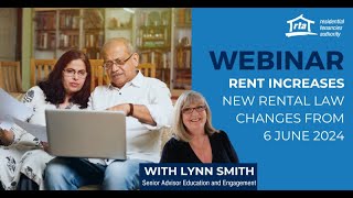 Webinar  Rent increases  New rental law changes from 6 June 2024 [upl. by Latini]