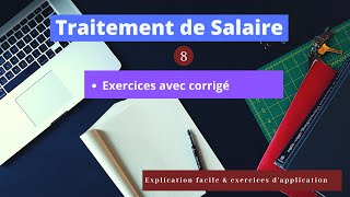 Traitement de salaire 8 Exercice enregistrement comptable de la paie [upl. by Ymmik]