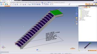 Utilisation épure escalier droit TopSolidSteel  Démonstration [upl. by Susette]