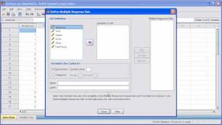 25 Multiple Response Define Variable Set PASW SPSS Statistics v17 video [upl. by Lashond]