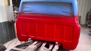 68 C10 restore Two tone paintautomobile chevy diy carbodyrepair bodywork basecoat [upl. by Edee]