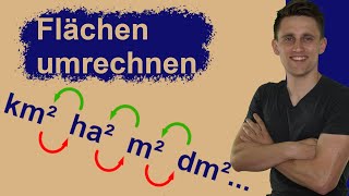 Flächen umrechnen  anschaulich erklärt mit Aufgaben und Lösungen  km² ha a m² dm² cm² mm² [upl. by Erdnua]