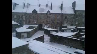 Tempête de neige à Valognes le 11 mars 2013 le Versailles Normand Cotentin Manche [upl. by Chien170]