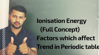 Ionisation Energy  Full Concept   IITJEE  NEET  Bharat Panchal Sir [upl. by Ellwood]