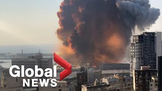 Beirut explosion Video shows new angle of the massive blast [upl. by Gilder]