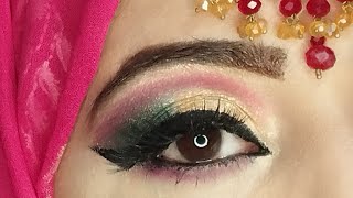 bridal eye makeup tutorial step by step  bridal eye makeup kerne ka tarika  eye makeup [upl. by Tullius2]