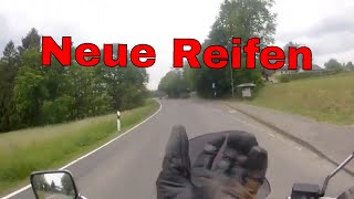 Motorrad mit neuen Reifen unterwegs Muttertag unterwegs Seitenverkleidung wurde gestohlen [upl. by Ahseenak]