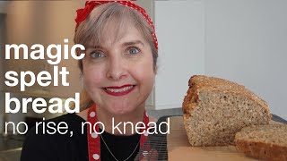 Vegan Magic Spelt Bread no rise no knead ready to eat in 90 minutes [upl. by Welker79]