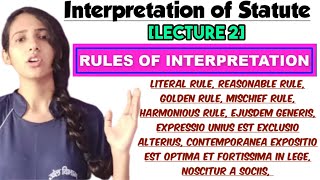 ALL RULES OF INTERPRETATION IN HINDI [upl. by Rossie92]