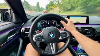 BMW M5 F90  Cat less Down Pipes  Air Intakes DRIVE POV [upl. by Eta]