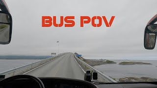 POV bus driving in Norway  Fv 64  Atlantic Ocean Road to Molde [upl. by Naval]