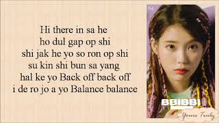 IU 아이유  BBI BBI Easy Lyrics [upl. by Ramaj]