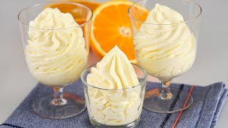 Cremiges Orangendessert in 5 Minute Alle suchen dieses Rezept Kein Backen kein Mehl kein Gelatin [upl. by Ralfston]