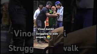 Indian cricketer vinod kambli struggling to walk  Indian team player  vinodkambli cricketshorts [upl. by Nnailuj]