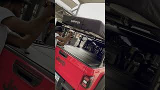 Jeep Gladiator Tonneau Cover Bed Rack amp iKamper XCover 20 Rooftop Tent [upl. by Norah]