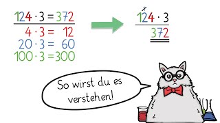 Schriftliche Multiplikation Grundlagen Erklärung für Kinder [upl. by Schlessel867]