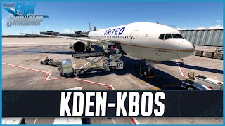 MSFS LIVE  Real World United OPS  PMDG 777300ER  Denver to Boston  VATSIM [upl. by Chaunce781]