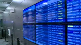 Power outage cancels delays flights at Cleveland Hopkins Airport [upl. by Mond160]