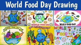 World Food Day easydrawing posterdesign ideas [upl. by Avehstab]