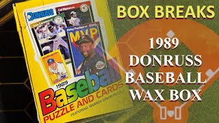 1989 Donruss Baseball Wax Box  KEN GRIFFEY JR ROOKIE CARDS [upl. by Agosto]