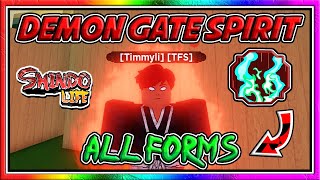 NEW Shindo Life Demon Gate Spirit REWORK  All Forms Showcase [upl. by Bonne652]