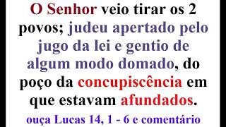 Lucas 14 1  6 👉 A doença do corpo de um expressa a languidez do outro a doença do coração e mente [upl. by Chemarin]