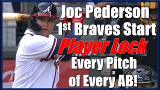 Joc Pederson  First Start With Braves Player Lock Every Pitch of Every AB Braves vs Rays 71721 [upl. by Baynebridge]