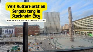 Kulturhuset on Sergels torg Theatre restaurants and art Stockholm City Sweden [upl. by Nazler]