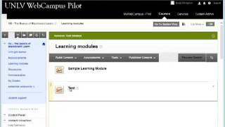 What does a UNLV Online Ed Course Look like in Blackboard Learn [upl. by Mehta]