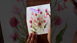 Easy water color painting Flowers art painting trending shorts viralvideo [upl. by Jinny]